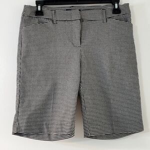 Womens Black and White Checkered Shorts Size 4